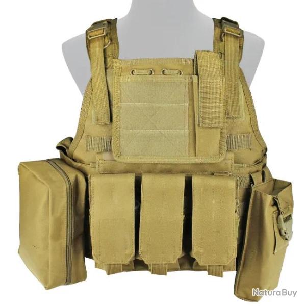 Gilet tactique avec poches Tactical Ops - Tan