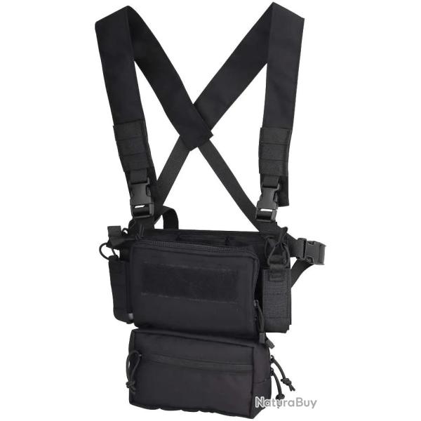 Gilet tactique Reco Noire Tactical Ops