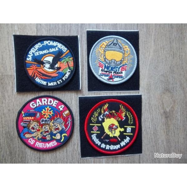 lot 4 �cussons sapeurs pompiers insignes collection