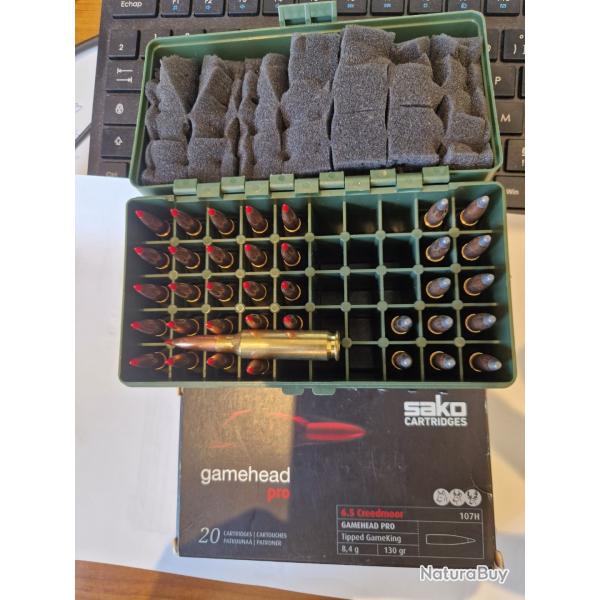 6.5 creedmoor LOT 60 Balles manufactur�es