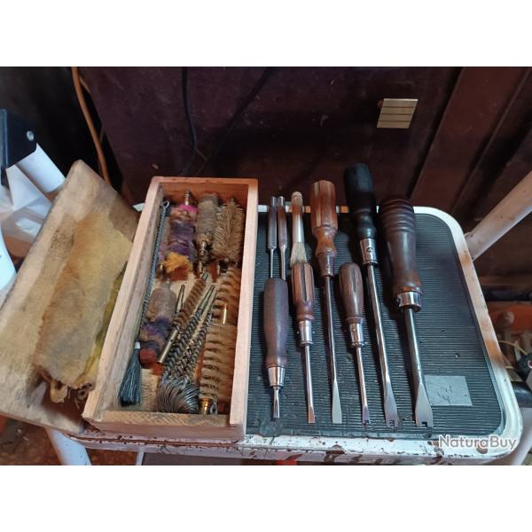 Lot outils d�montage entretien fusil ancien
