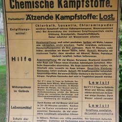 rare Affiche ORIGINALE Tafel Chemische Kampfstoffe WWII REF SDC25LFS001