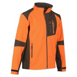 Blouson chasse soft Shell orange Percussion