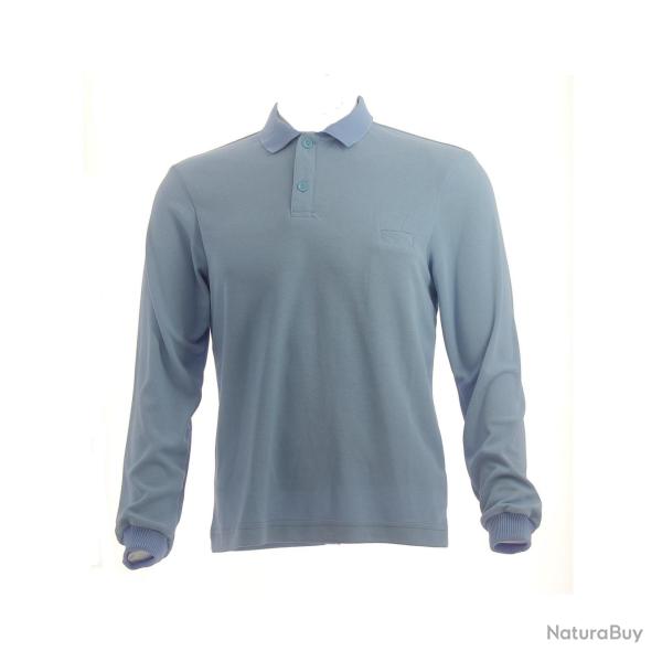 Polo bleu ciel double face manches longues personnalisation au choix 6 XL broder