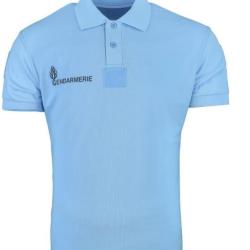Polo Gendarmerie bleu Manches Courtes respirant COOLDRY avec velcro M