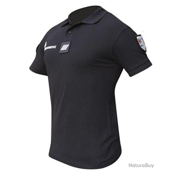 Polo Manches courtes GENDARMERIE d�partementale All�g� noir 3 XL