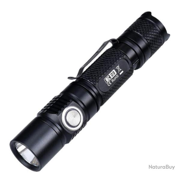 Lampe Tactique, Police, 1200 lumens rechargeable BORUIT BC03