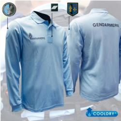 Polo GENDARMERIE bleu ciel All&eacute;g&eacute; Manches Longues XL