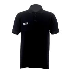 Polo MC bleu marine double face marquage brod&eacute; au choix M CSU