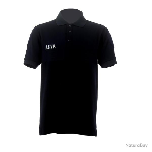 Polo MC bleu marine double face marquage brod� au choix XL CSU