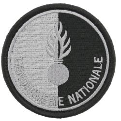Ecusson GENDARMERIE NATIONALE basse visibilit&eacute; noir