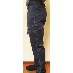 Pantalon Chronos hiver doubl&eacute; polaire mat marine uni 44 LONG (88cm)