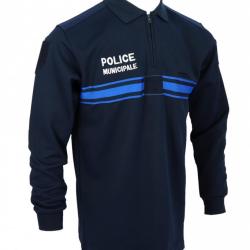 Polo Police Municipale sport zip Manches Longues XXS