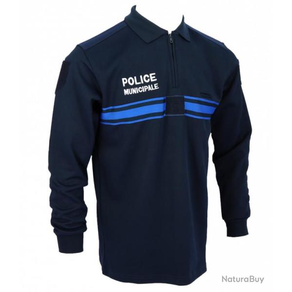 Polo Police Municipale sport zip Manches Longues 2 XL