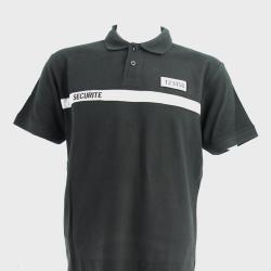 Polo S&eacute;curit&eacute; Priv&eacute;e manches courtes bande grise 4 XL