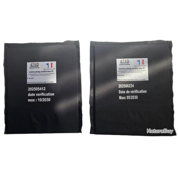 Pack balistique SA NIJ 3 port�e seule NIJ III A (2 plaques) pour les cot�s SOUPLE
