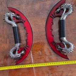 Paire de dagues de fantasy Dragon - Collection / D&eacute;coration