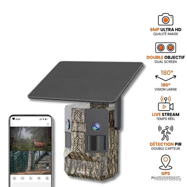 RoG TWIN - Cam�ra de chasse Live solaire 4G double objectif 180�