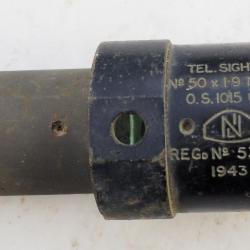 RARE lunette canon britannique telescope sighting n&deg;50x19 MKIS OS 1015 GA registred 5338 - de 1943