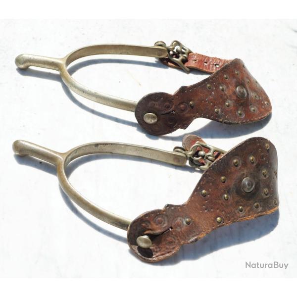 WESTERN COWBOY ROD�O - Paire �perons cavalerie CAVALRY SPURS U.S. A.B. - JLB25EPE001