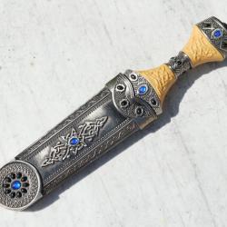 Dague VIKING m&eacute;di&eacute;vale HEROIC FANTASY COSPLAYER tr&egrave;s bel &eacute;tat affut&eacute;e - ref SCN25DAG002