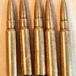 Lot de 5 cartouches munitions balles DENIX 7,92 K98 MAUSER -  REF EBR24CAD019