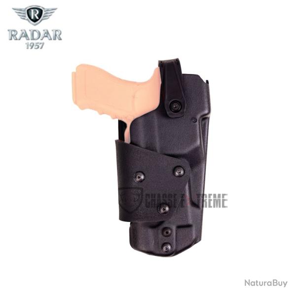 Holster RADAR MPS Kydex G17 pour Lampe Niveau 3 Noir Gaucher