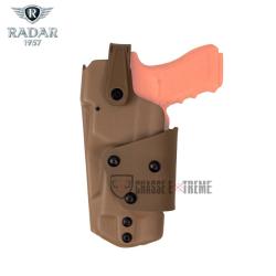 Holster RADAR MPS Kydex G17 pour Lampe Niveau 3 Fde Droitier