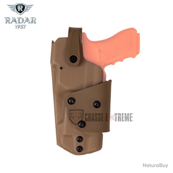 Holster RADAR MPS Kydex G17 pour Lampe Niveau 3 Fde Droitier