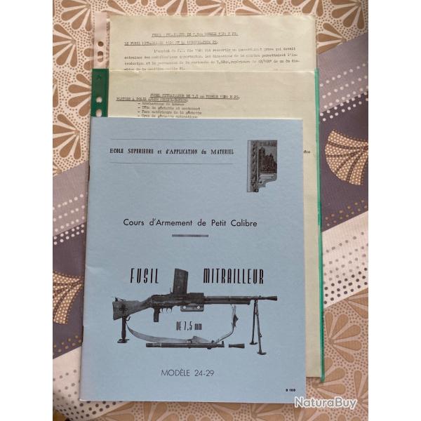 Livre FM 24/29 Fran�ais cours d'armurier