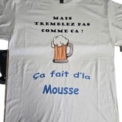 Tee-shirt Blanc th&egrave;me "7 -&egrave;me compagnie" en L
