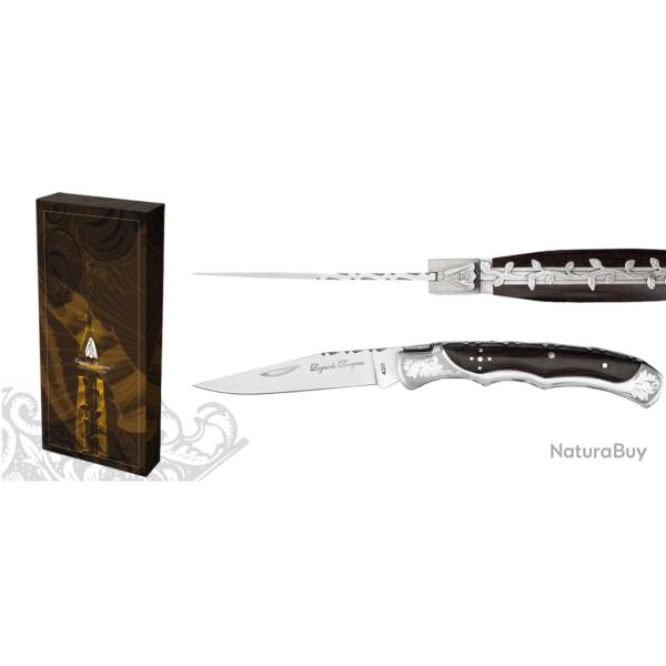 Couteau pliant Design �l�gance LB - Bois de Rose - Coffret cadeau id�al (Dernier en stock ! )