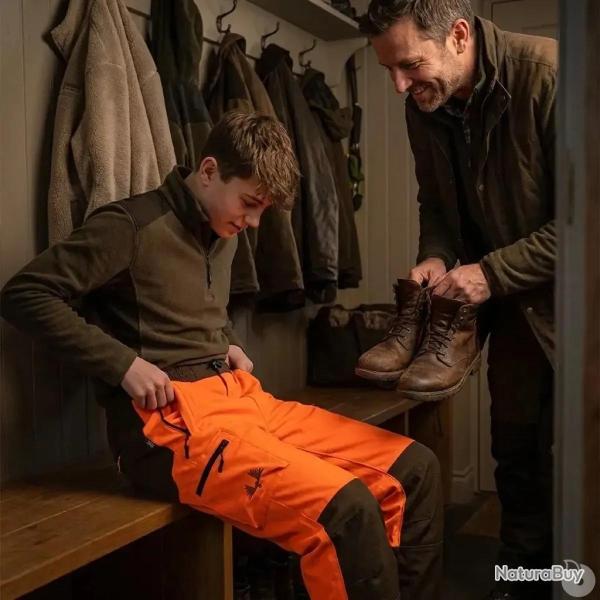 Pantalon enfant Ridge polyester spandex orange n�on 6 ans
