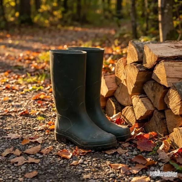 Bottes Baudou Ecoland F PVC vertes � semelle GRIP 36