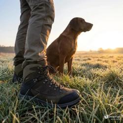 Chaussures de chasse Stagunt Ossau cuir su&eacute;d&eacute; marron Vibram 42