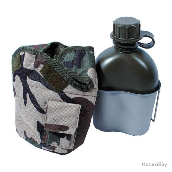 Op� Tactique !! Gourde US + Housse + Quart Camo CE Ares