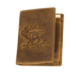 Portefeuille format portrait motif "cerf "
