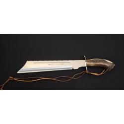 Muela Sherpa 28S - Machette de chasse 33 cm - Manche en corne de cerf - MoVa