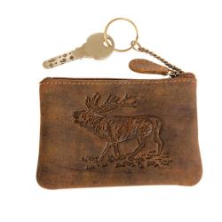 Etui porte-cl&eacute;s et monnaie motif "cerf "