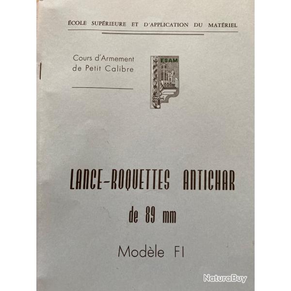 Livre d'armurier sur le LRAC de 89 mm F1