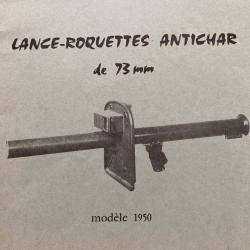Livre d'armurier LRAC de 73 mm Mle 1950