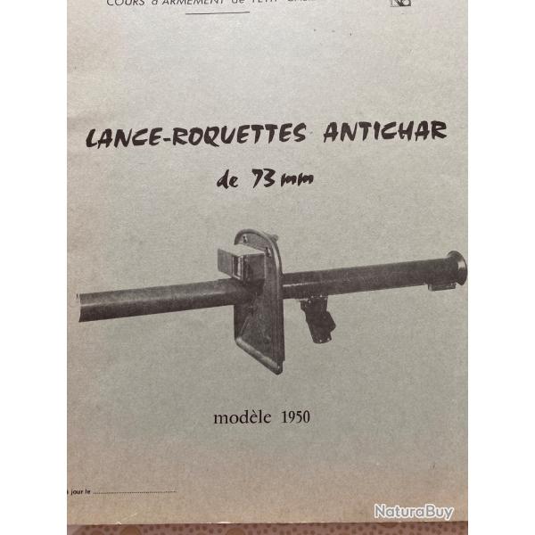 Livre d'armurier LRAC de 73 mm Mle 1950