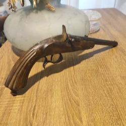 Pistolet ancien de tir de salon 6 mm Flobert &agrave; bloc tombant - Poin&ccedil;on ELG Li&egrave;ge (Belgique) - XIXe