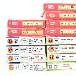 Lot de 140 Cartouches Prevot/Tunet calibre 12