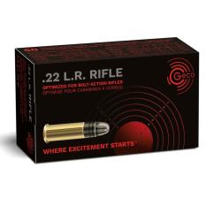 Munitions GECO .22 LR Rifle 40 gr - 2,6 g (40 grains) - Bo&icirc;te de 50