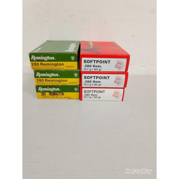 Ench�res Lot 3 !!!! 110 balles geco/remington 280 remington !!!!