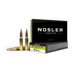Cartouches NOSLER calibre 308 win ballistic tip 165gr x20