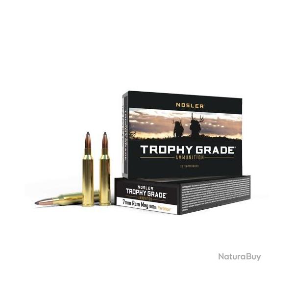 Cartouches NOSLER calibre 7rm trophy partition 160gr x20
