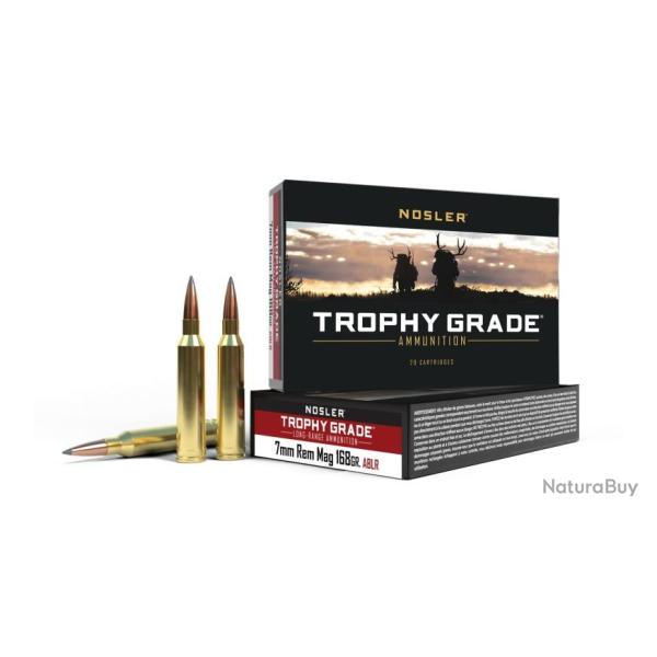 Cartouches NOSLER calibre 7rm trophy accubond long range 168gr x20