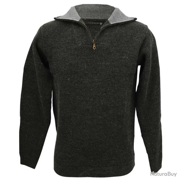 Pull col camionneur Lorry gris anthracite acrylique laine M � 3XL S